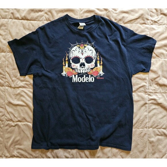 Modelo X Mr Cartoon Tattoo Artist Limited Edition Sugar Skull T-shirt Mens XL - Picture 2 of 7